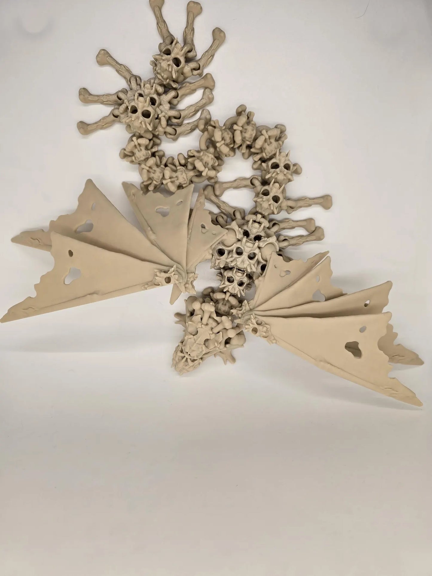 3D Printed Bone Dragon With and Without Wings